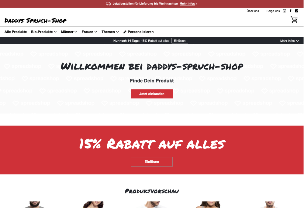 Daddys Sprüche-Shop Screenshot